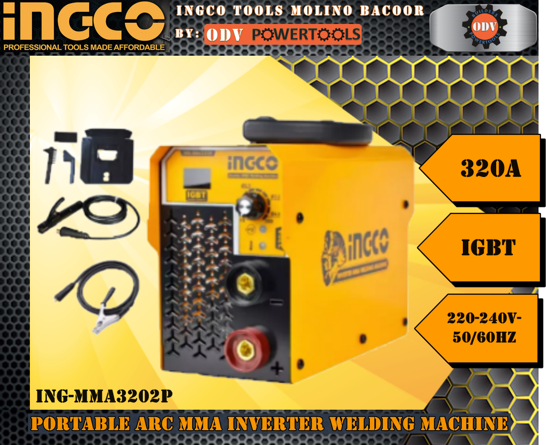 INGCO Portable Arc MMA Inverter Welding Machine IGBT 320A (INGMMA3202P) ODV POWERTOOLS