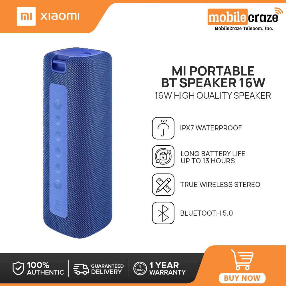 Xiaomi Mi Portable Bluetooth Speaker 16W Bluetooth 5.0 IPX7 Waterproof ...