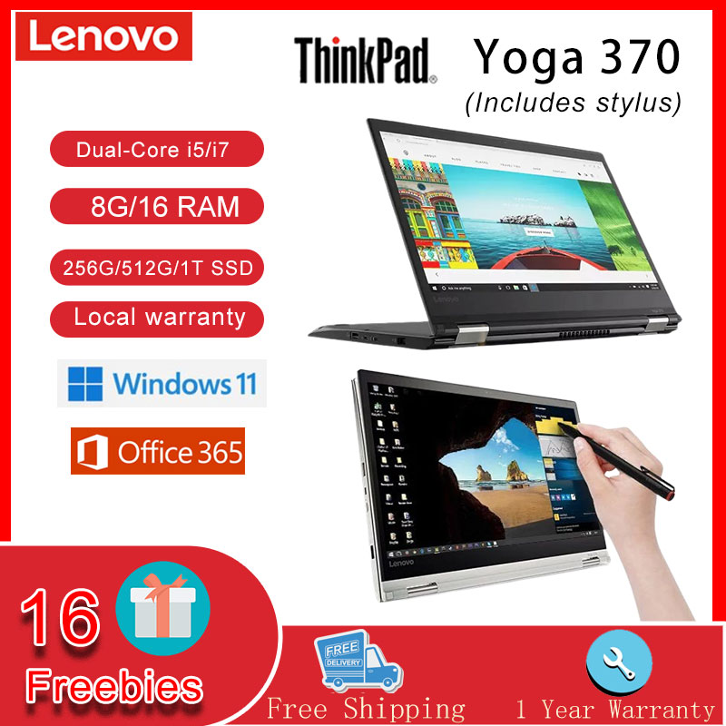Brand New]ThinkPad Yoga 370 2-in-1 laptop Tablet computer Intel Dual-Core  i7/i5 DDR4 8G/16G RAM 256G/512G/1T SSD IPS 1920×1080 brilliant '' touch  screen Windows11 Pro Ms office 365 Online Class Learning Computer  WiFi/Bluetooth/Notebook/Business |