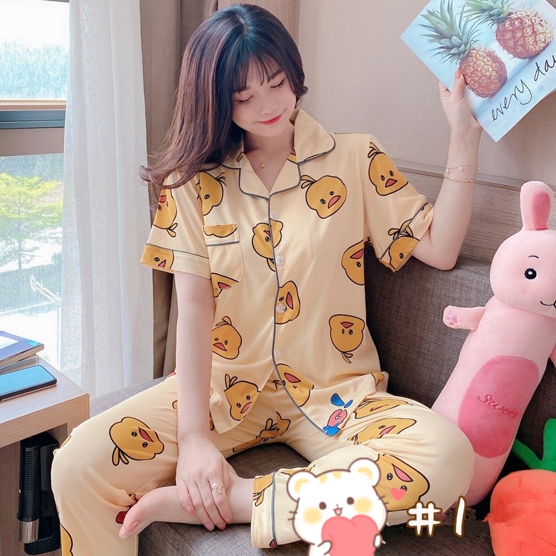 K.Store #TN2 Korean pajama women plus size short sleeve cute cartoon ...