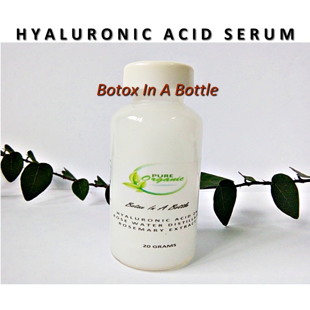 Hyaluronic Acid Botox In A Bottle Serum by Pure Organic Anti Aging Skin