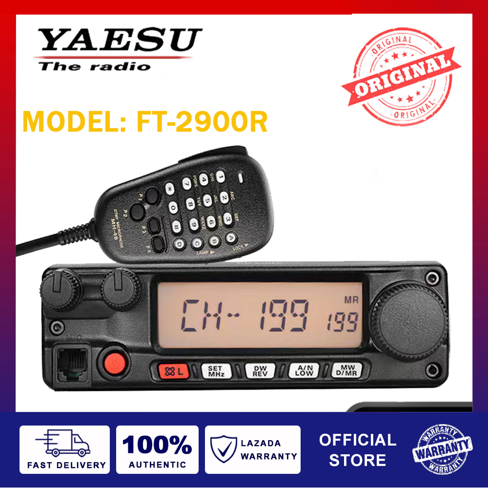 Original YAESU FT2900R Mobile 80watts Base VHF Radio with MH-48 microphone  144MHz FM Single Band Mobile Transceiver Genuine Guarantee One Year  Warranty Lazada PH
