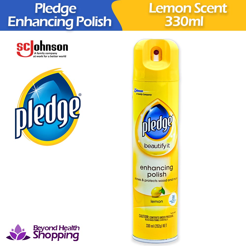 Pledge Enhancing Polish Lemon Scent 330ml Pledge Furniture Polish