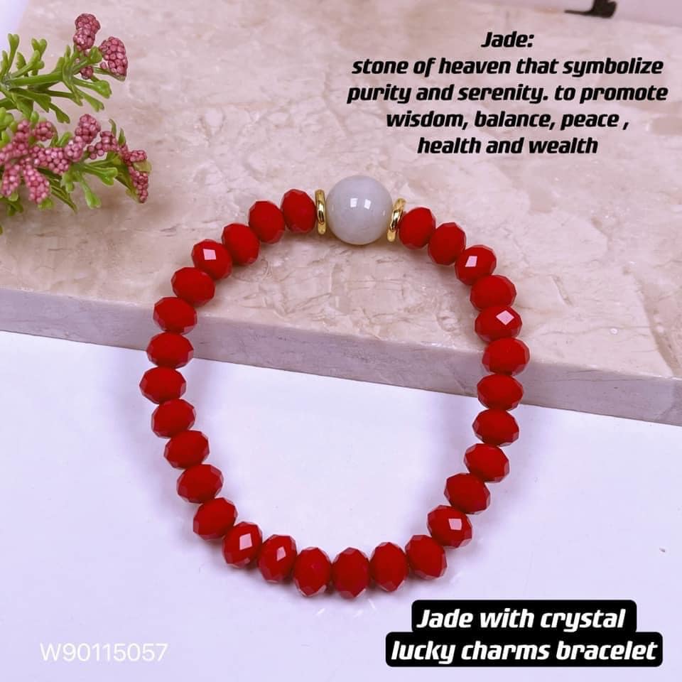 jade with crystal lucky charms bracelet Lazada PH