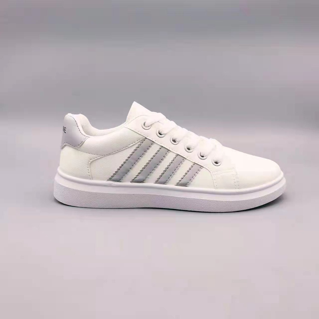 korean rubber shoes white stripe design for ladies Lazada