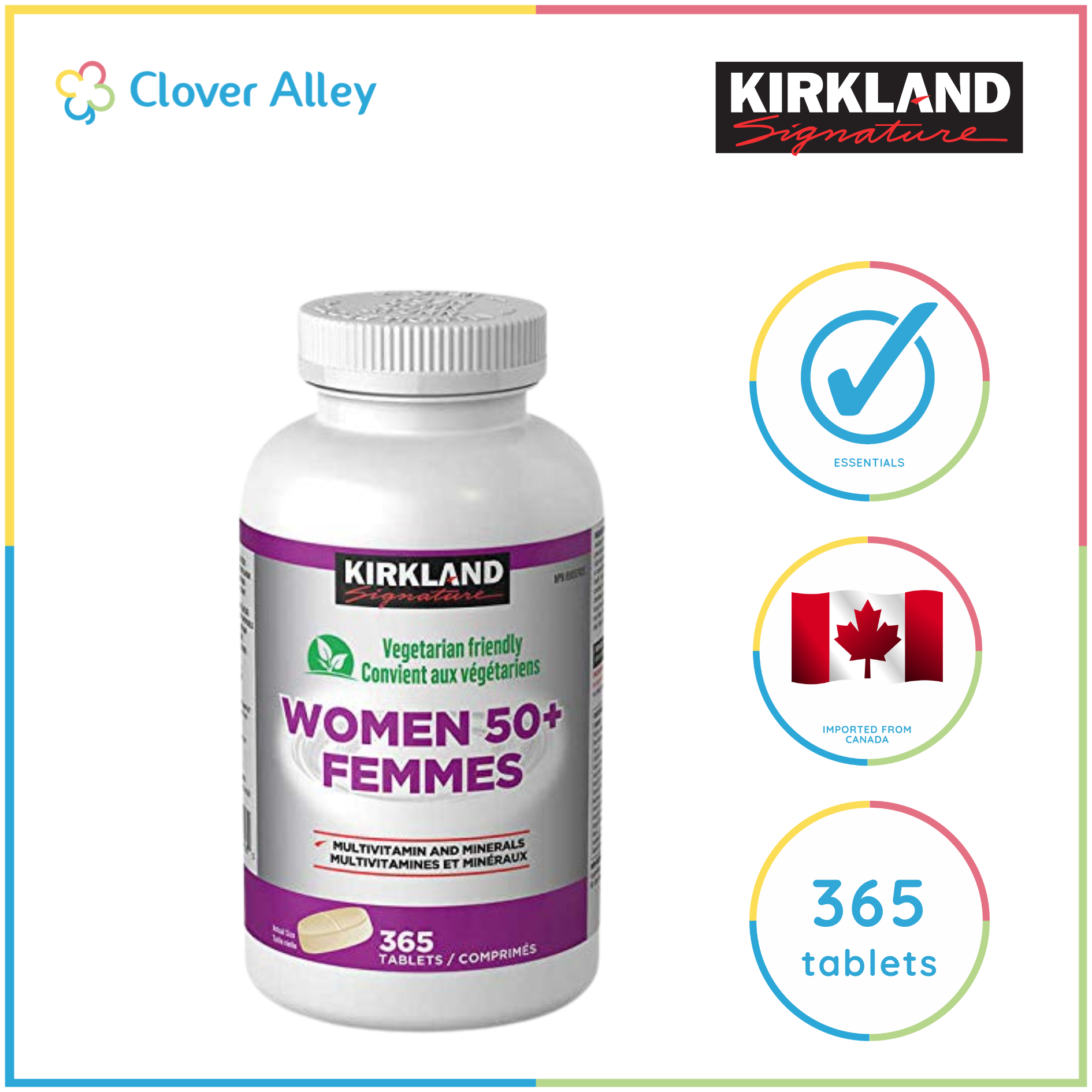 Kirkland Signature Women 50+ Multivitamin & Mineral, 365 Tablets