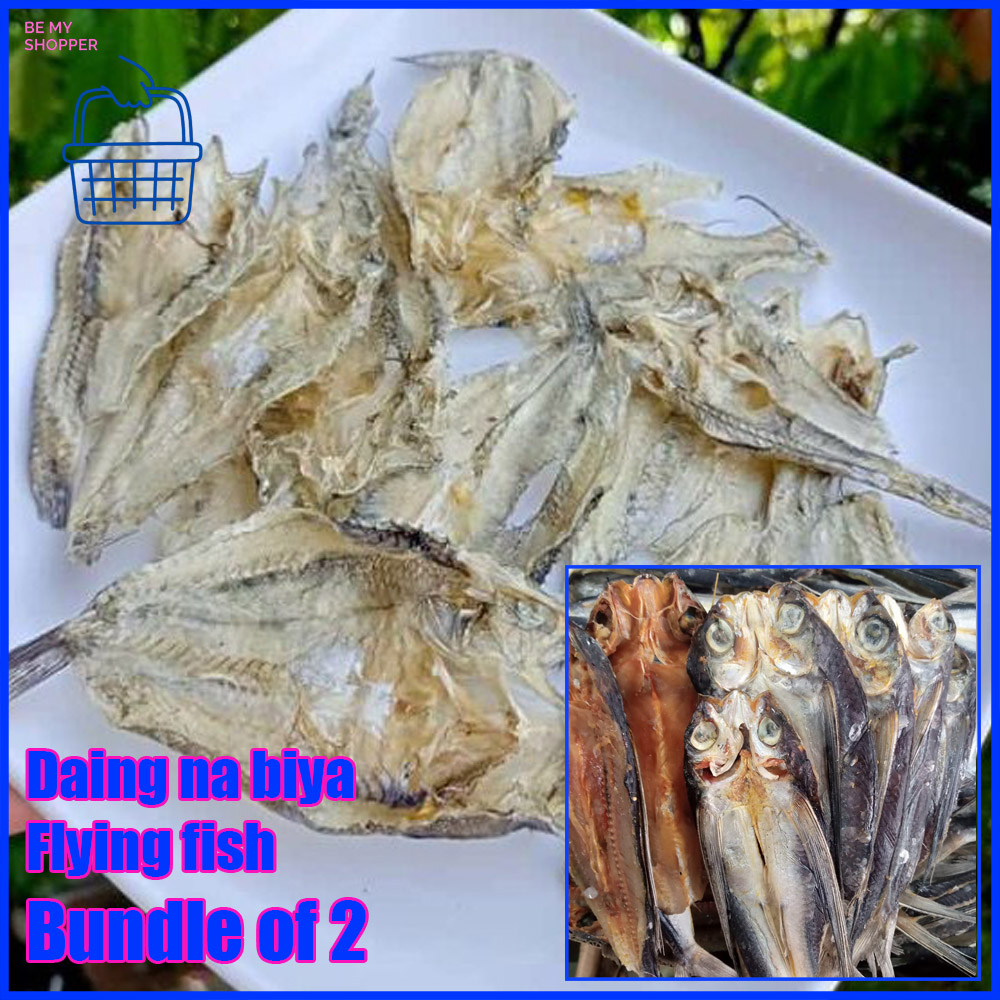 Bundle of 2 Dried Daing na Biya & Flying fish freshy dried Unsalted