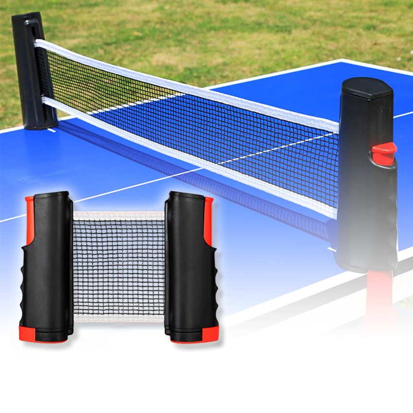 Up to 2 Retractable Ping Pong Net Table Tennis Net and Post, Grey