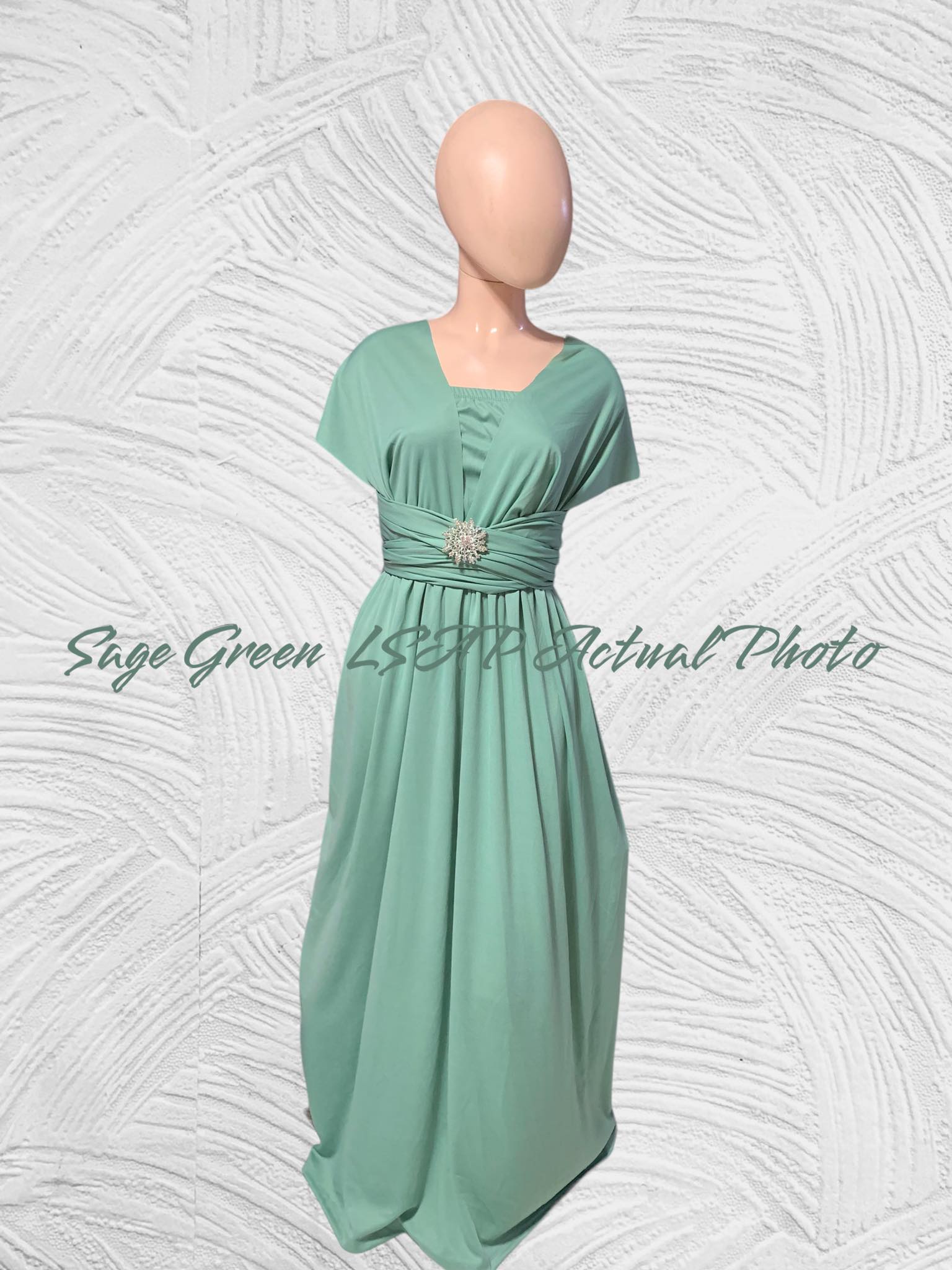 green emerald velvet dress Kennedy Chiffon Convertible Dress main image 1