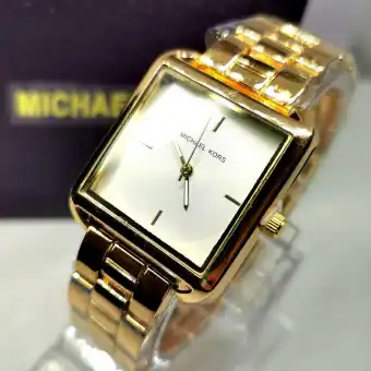 michael kors gold square watch
