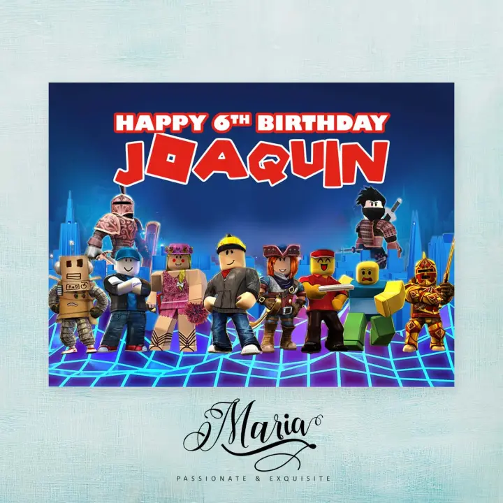 Maria Personalized Roblox Birthday Party Supplies Lazada Ph - roblox birthday background hd