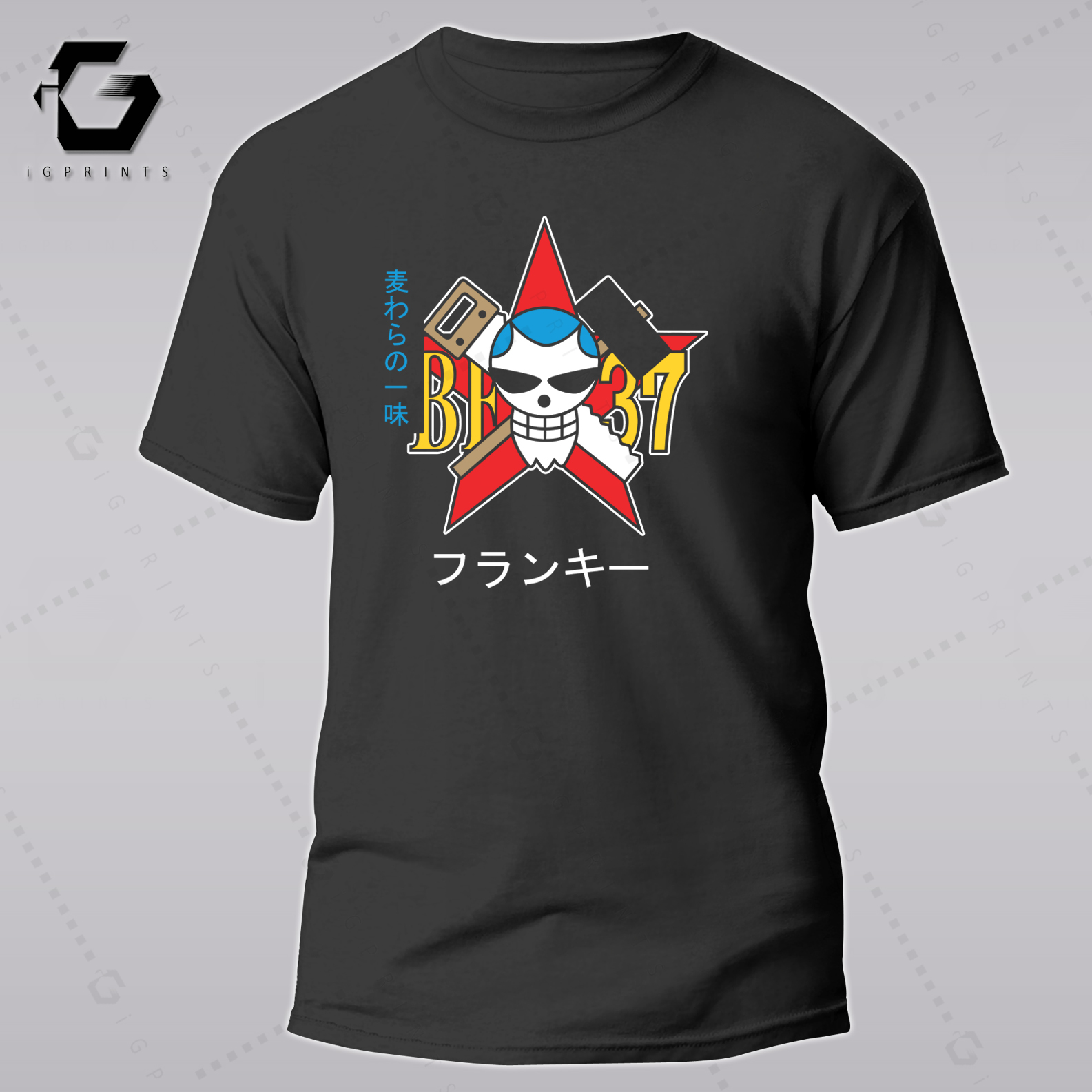 iGPrints Jolly Roger Franky Shirt Manga Anime Straw Hat Pirates TShirt Cutty  Flam One Piece T-Shirt Unisex Cotton (Black) | Lazada PH