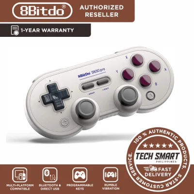 8Bitdo SN30 Pro,Wireless Bluetooth Controller with Classic Joystick Gamepad for PC Android Windows macOS,Steam and Nintendo Switch (G Classic Edition)