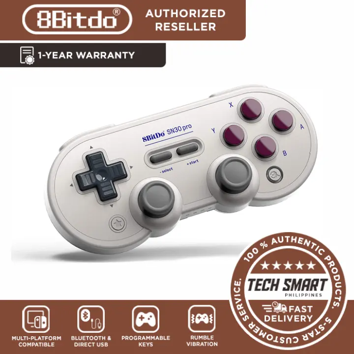 8bitdo Sn30 Pro Wireless Bluetooth Controller With Classic Joystick Gamepad For Pc Android Windows Macos Steam And Nintendo Switch G Classic Edition Lazada Ph