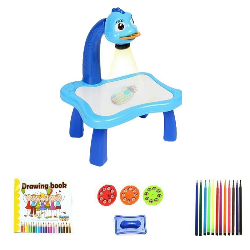 Kids Toy Painting Drawing Learning Table Led Smart Projector Music Toys Arts and Crafts for Children Toddler Toy