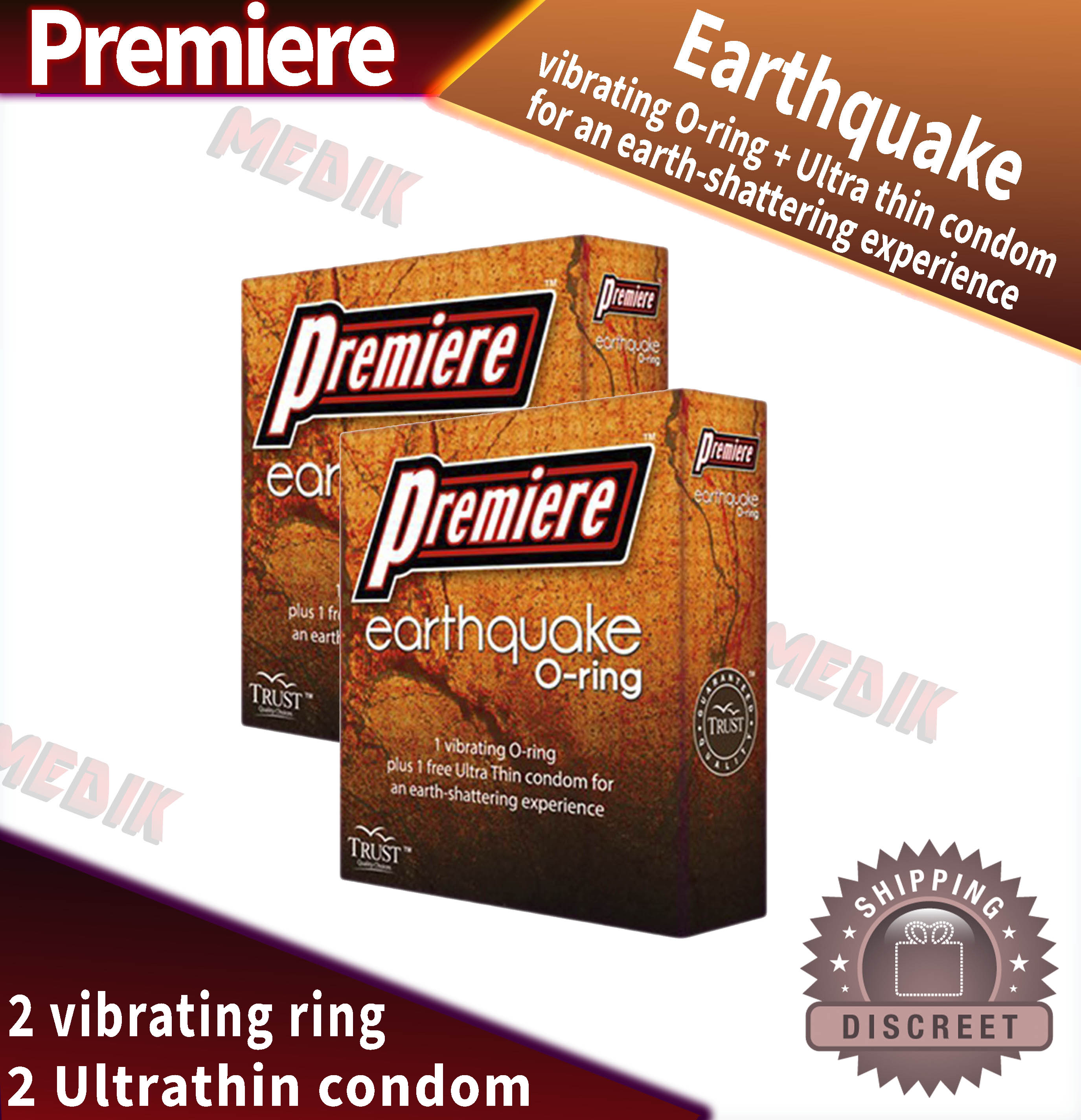 Earthquake O Ring 1pack / 1 thin Condom & 1 vibrator Lazada PH