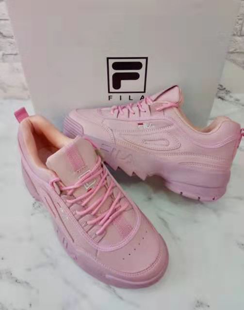 pink white filas