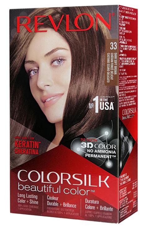 Revlon ColorSilk Hair Color, 33 - Dark Spft Brown | Lazada PH