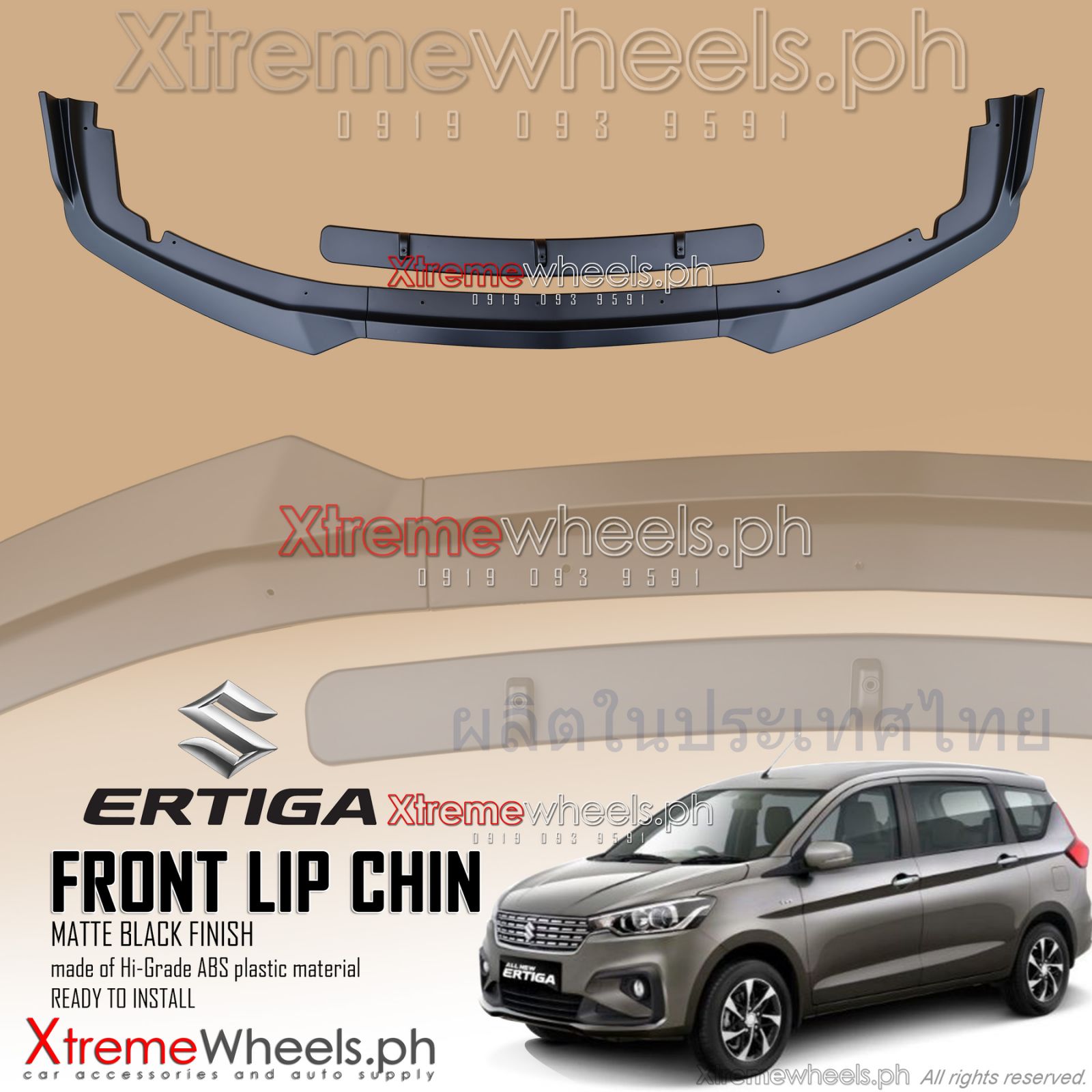 Ertiga GA GL GLX 20142023 Front Lower Bumper Diffuser / Front Lip