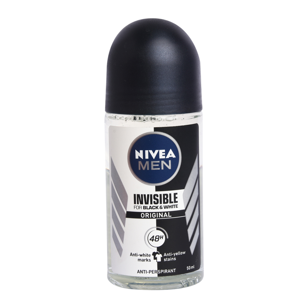 NIVEA Men AntiPerspirant Invisible Long Lasting 48hr Black and White