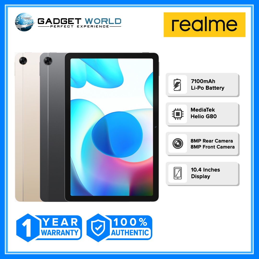 realme Pad Global Version Support 1TB SD Expansion 7100mAh Large Battery  realme Android Tablet Helio G80