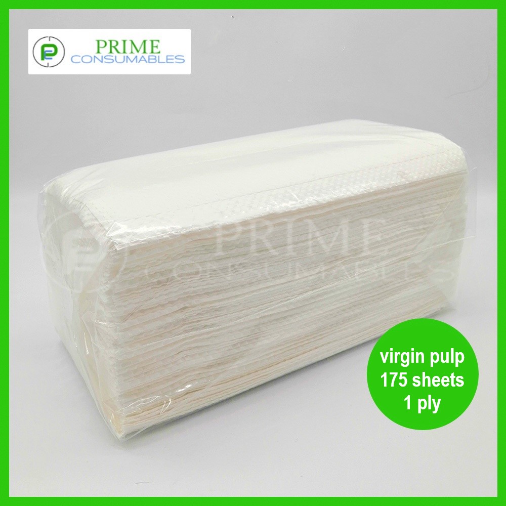 1pack Interfolded Paper Towel 175 sheets Virgin Pulp 1ply Tissue Table ...