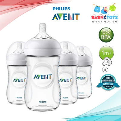 Philips Avent Natural Baby Bottles, 9 Ounce, (4 Pcs)