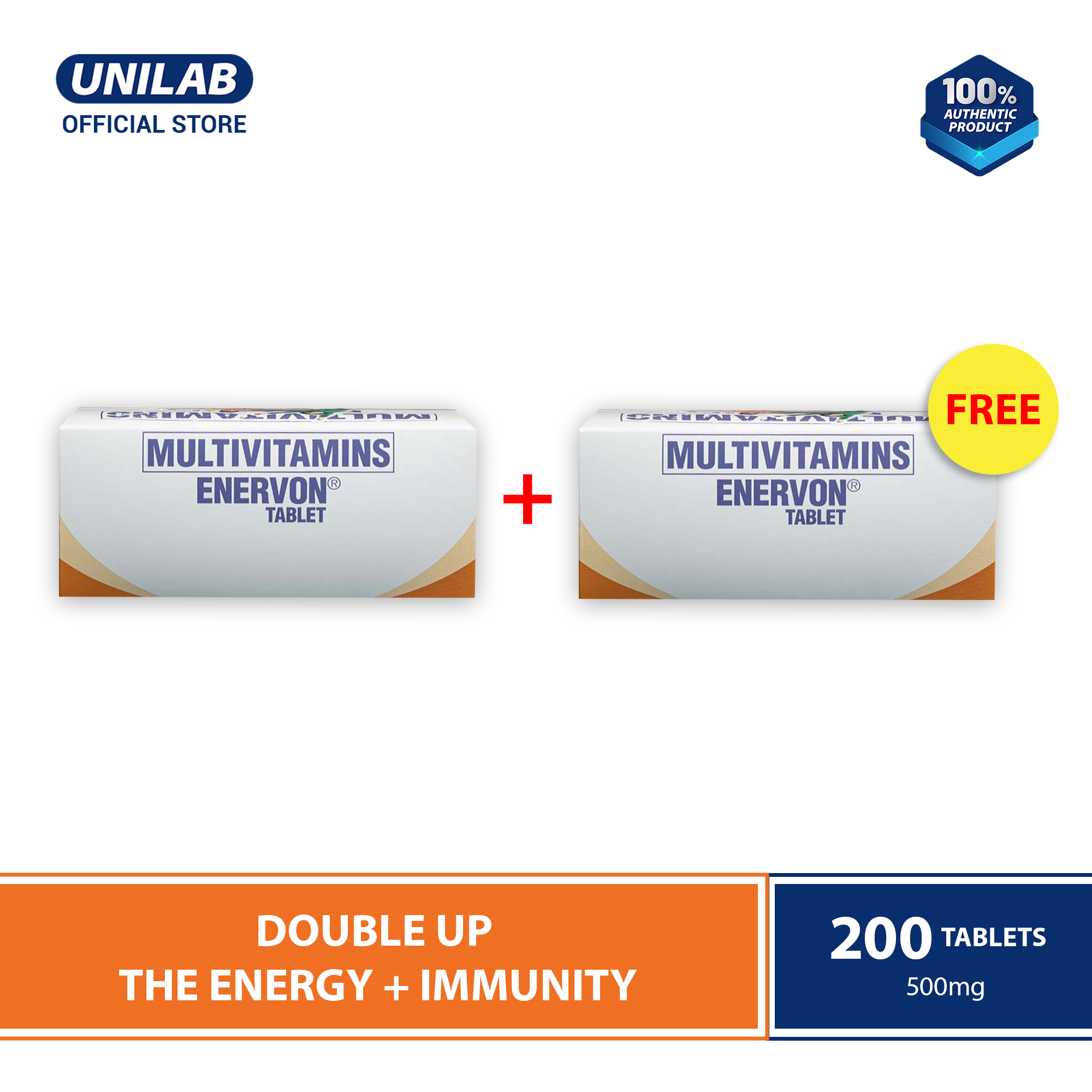 Unilab Enervon C Multivitamins Double Up the Energy + Immunity Promo