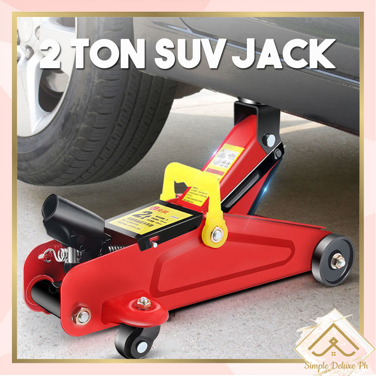 SIMPLE DELUXE PH 2 TONS Hydraulic Floor Car Jack Low Lift Quick Pump