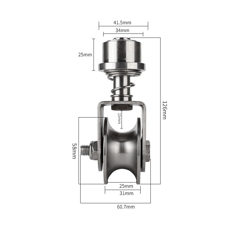 304 Stainless Steel Sliding Gate Hinge Folding Gate Flexible Bearing