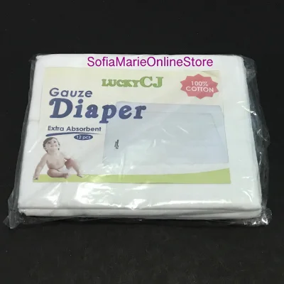 6pcs Cloth Diaper Gauze Type - Lucky CJ (Mas masinsin po kesa Curity brand)
