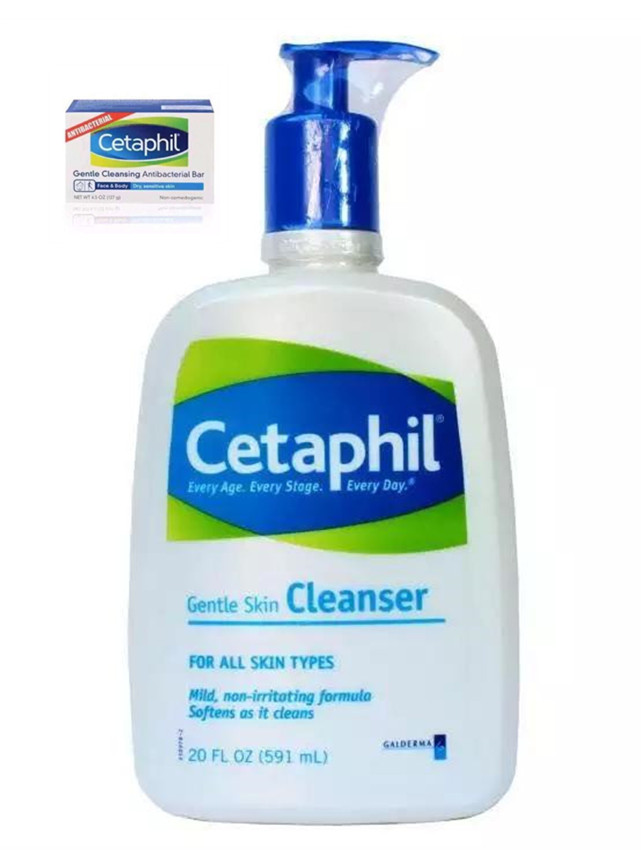 CETAPHIL GENTLE SKIN CLEANSER 591ML+Gentle Cleansing Antibacterial Soap ...