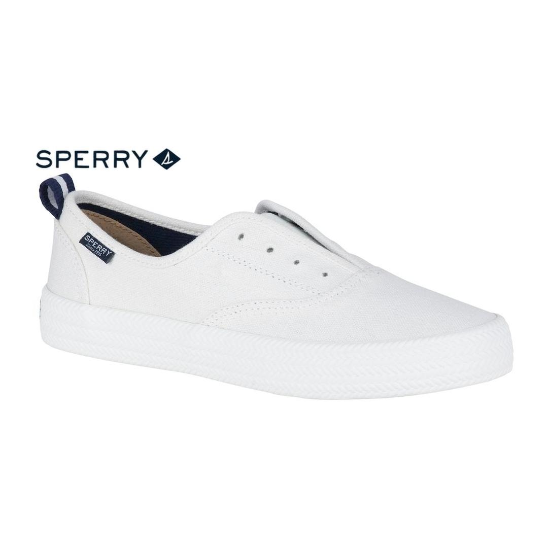 sperry slip on white