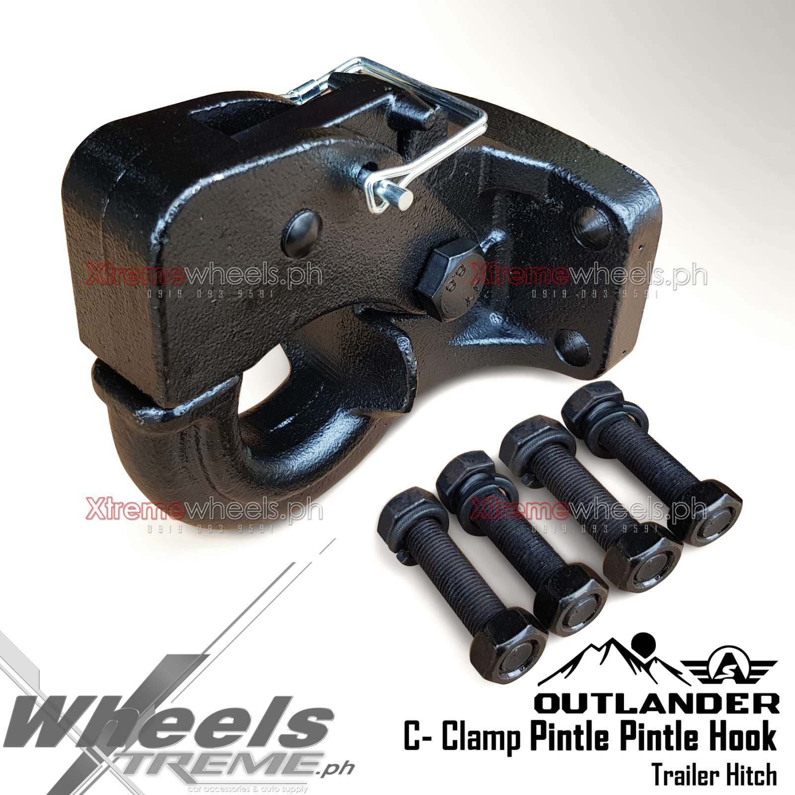 C Clamp Tow hook universal heavy duty Tow Parts Hitch Accessories trailer  accessories OUTLANDER PINTLE HOOK / TRAILER HITCH HOOK