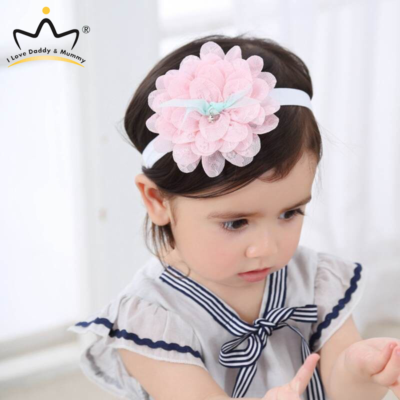5pcs Baby Girl Kid Toddler Infant Big Flower Headband Hair Band Accessories Bow 