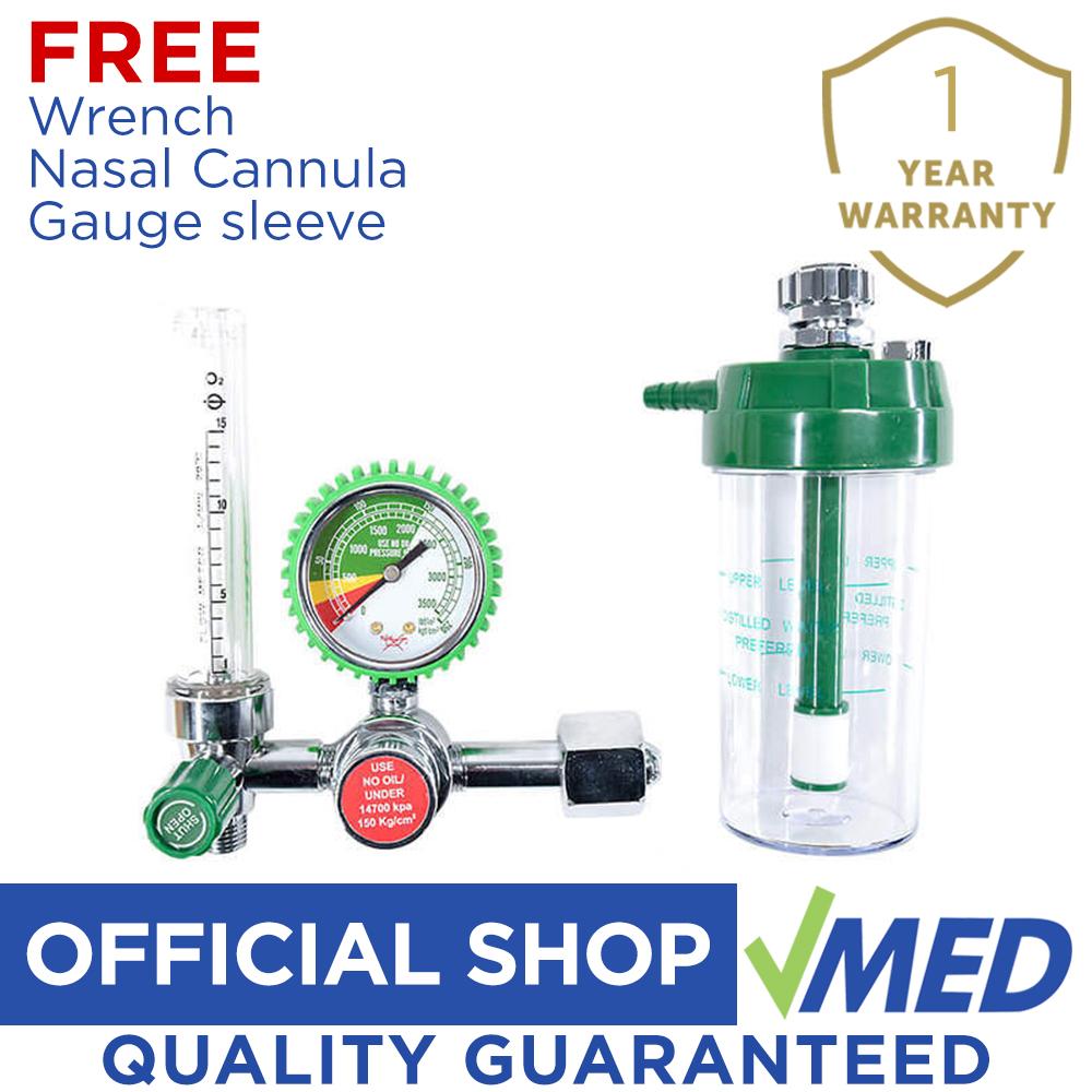 VMED Oxiplus Medical Oxygen Regulator w/ Nasal Cannula and Wrench Lazada PH