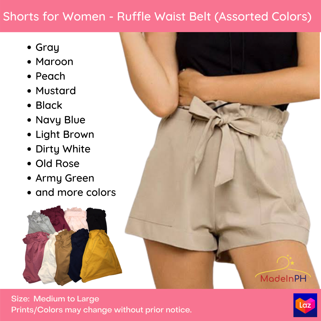 frill waist shorts