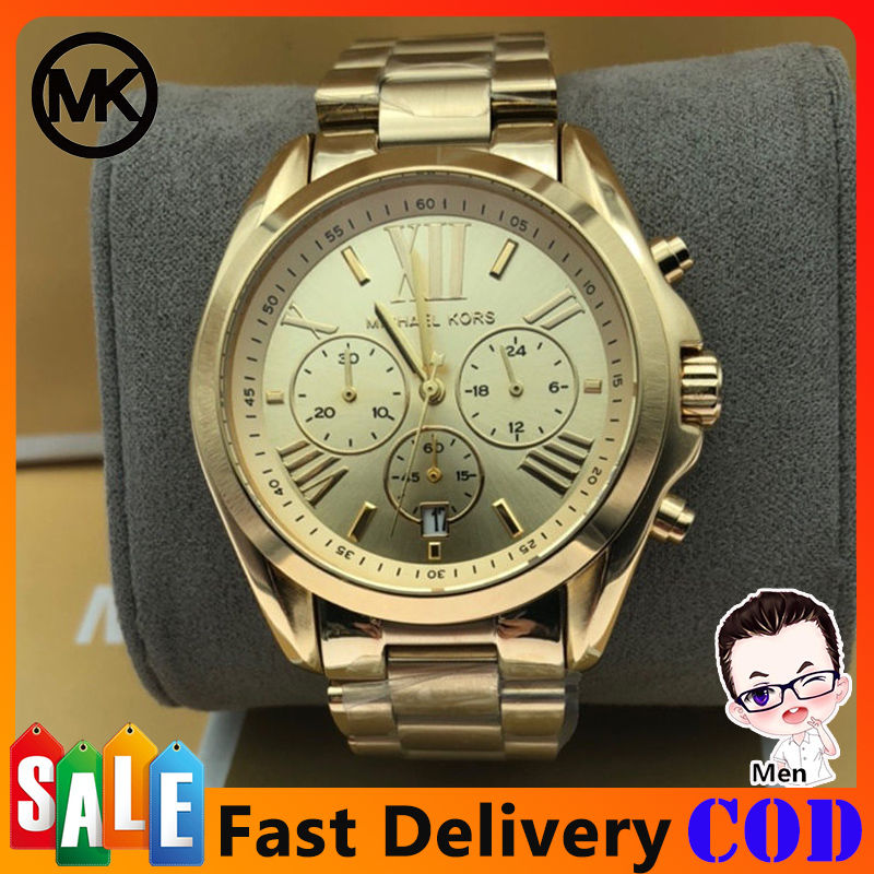 MICHAEL KORS Watch for Men Original Pawnable 3ATM Water Proof Genuine with  Box Stainless Steel Strap Fashion Noble Elegant Gold Watch Men | Lazada PH