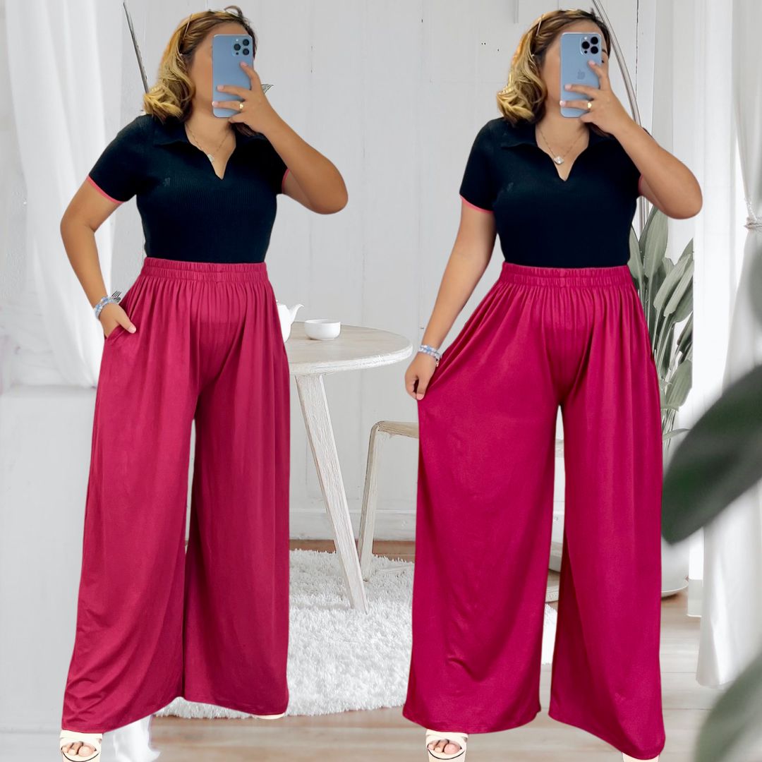 Taytay.PH CORDUROY WIDE LEG PANTS PLUS SIZES XL-4XL