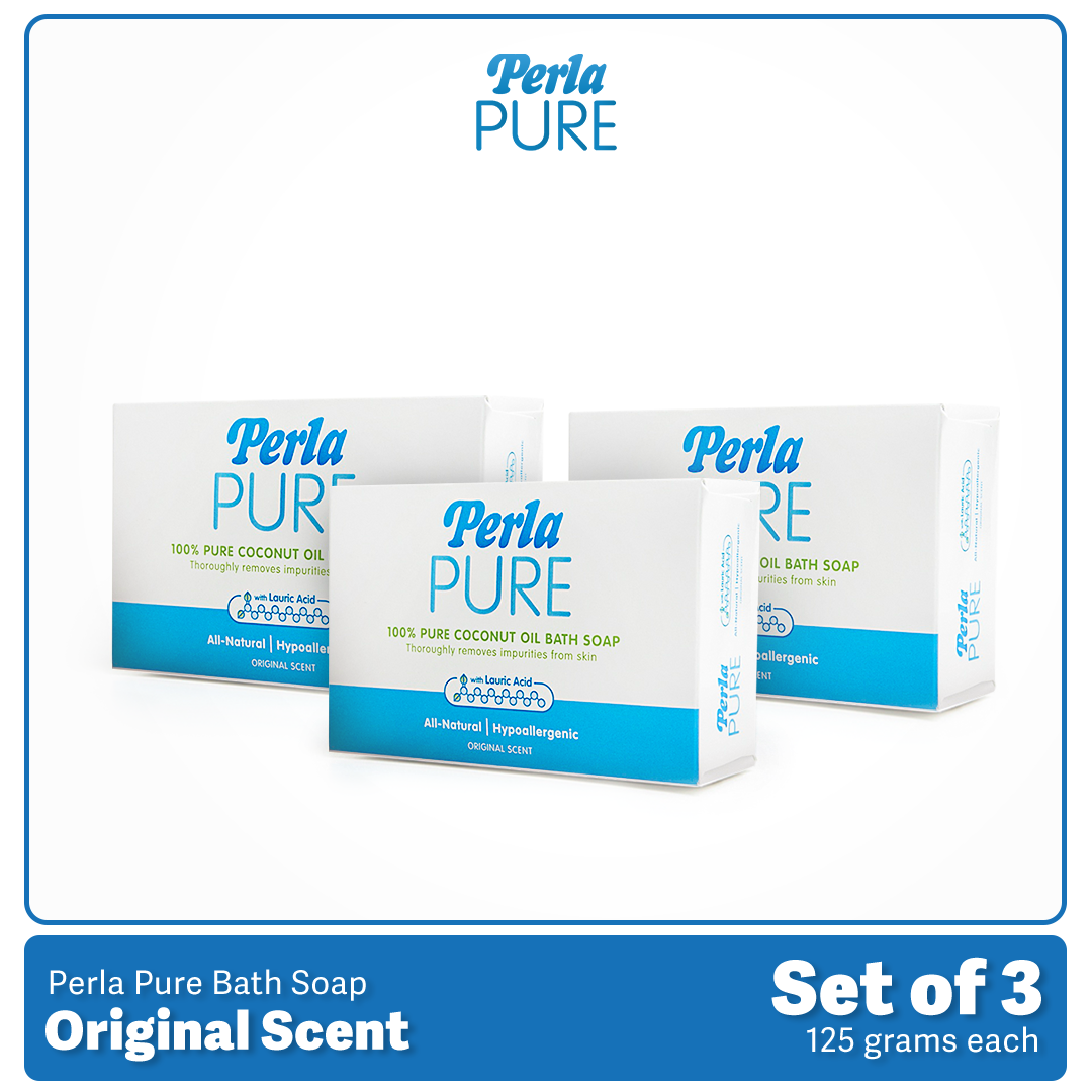 Perla Pure Bath Hypoallergenic Soap Original Scent - Personal Care (Set ...