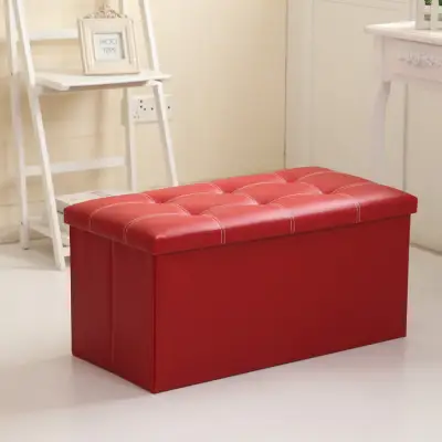 Clothing Store Storage Chair Sofa Stool Household Fabric Storage Cabinets European Style Rectangular Shoe Trying Stool Can Storage Footstool (Double)