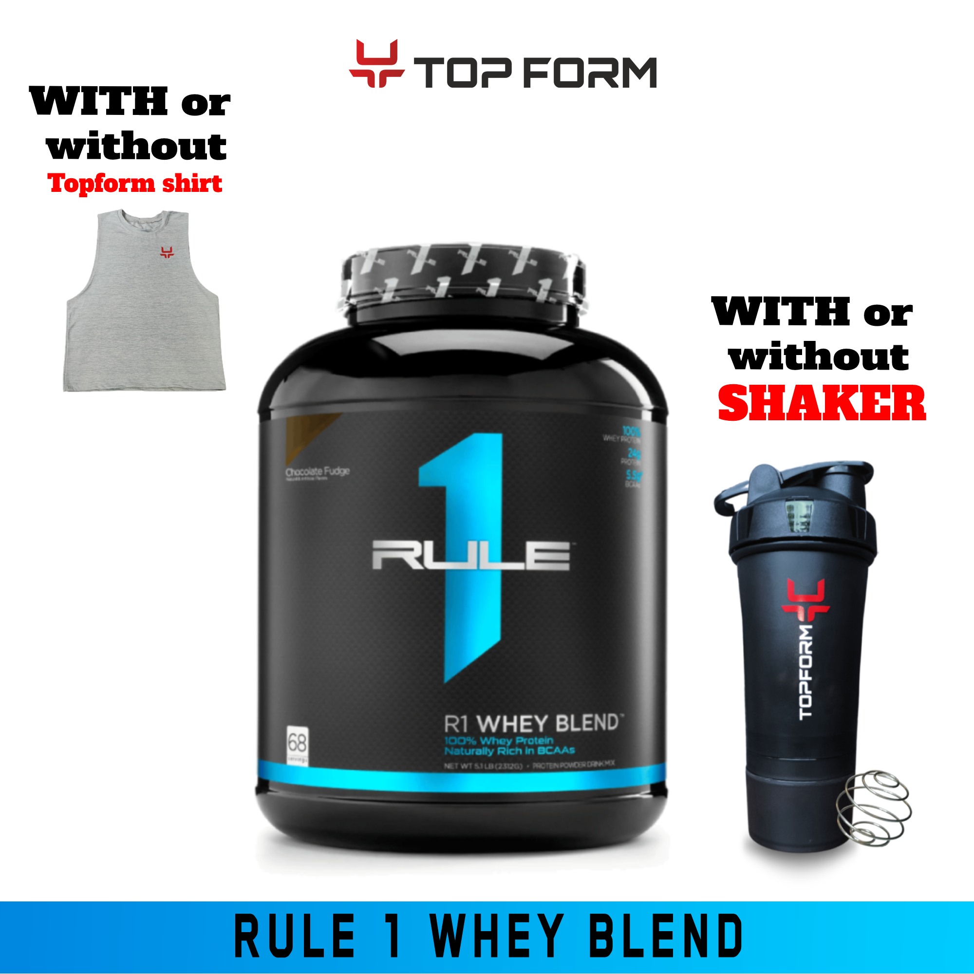 Rule 1 Whey Blend with Shaker, 5lbs, R1 Whey Protein Powder Lazada PH