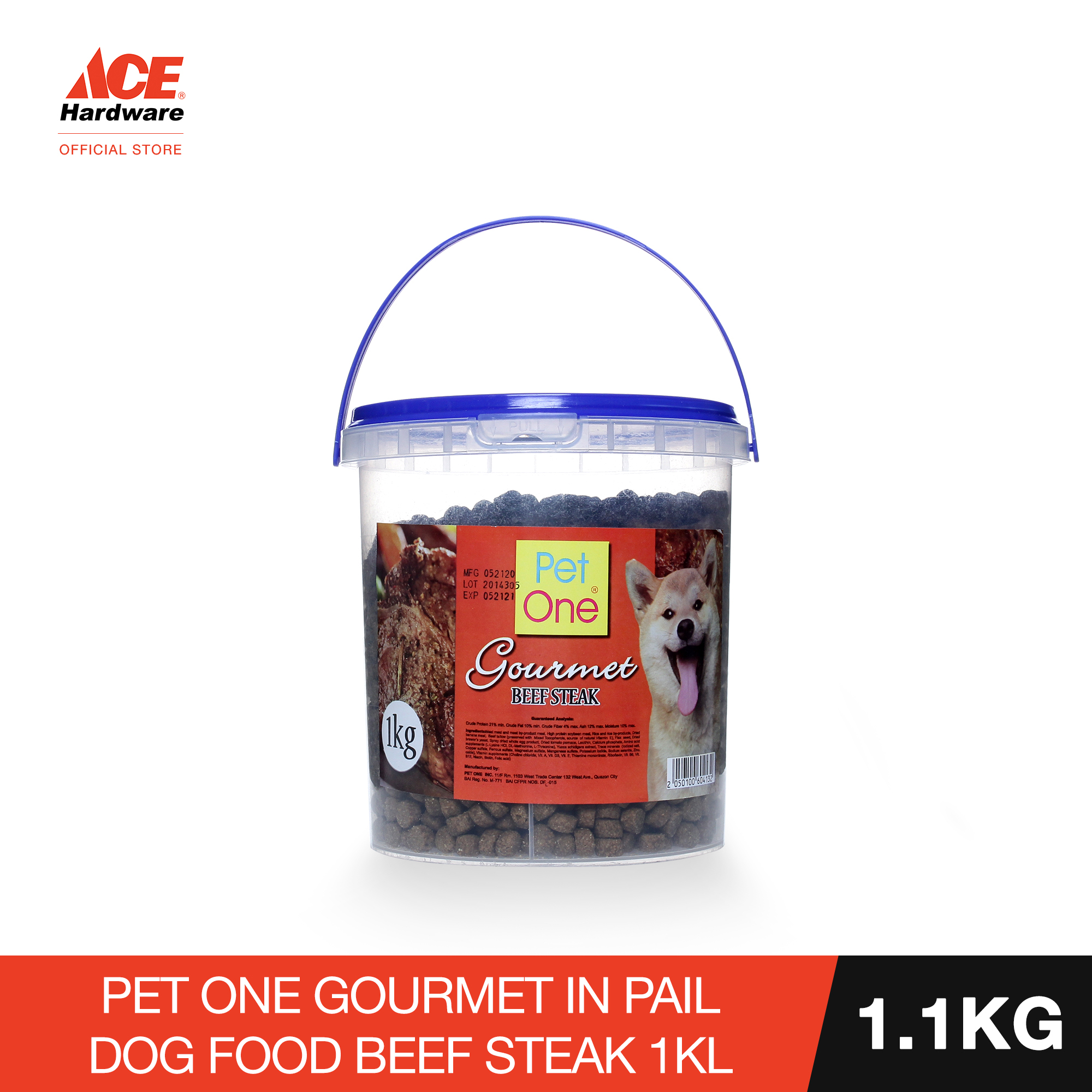 Pet One Gourmet In Pail Dog Food Beef Steak 1KL Lazada PH