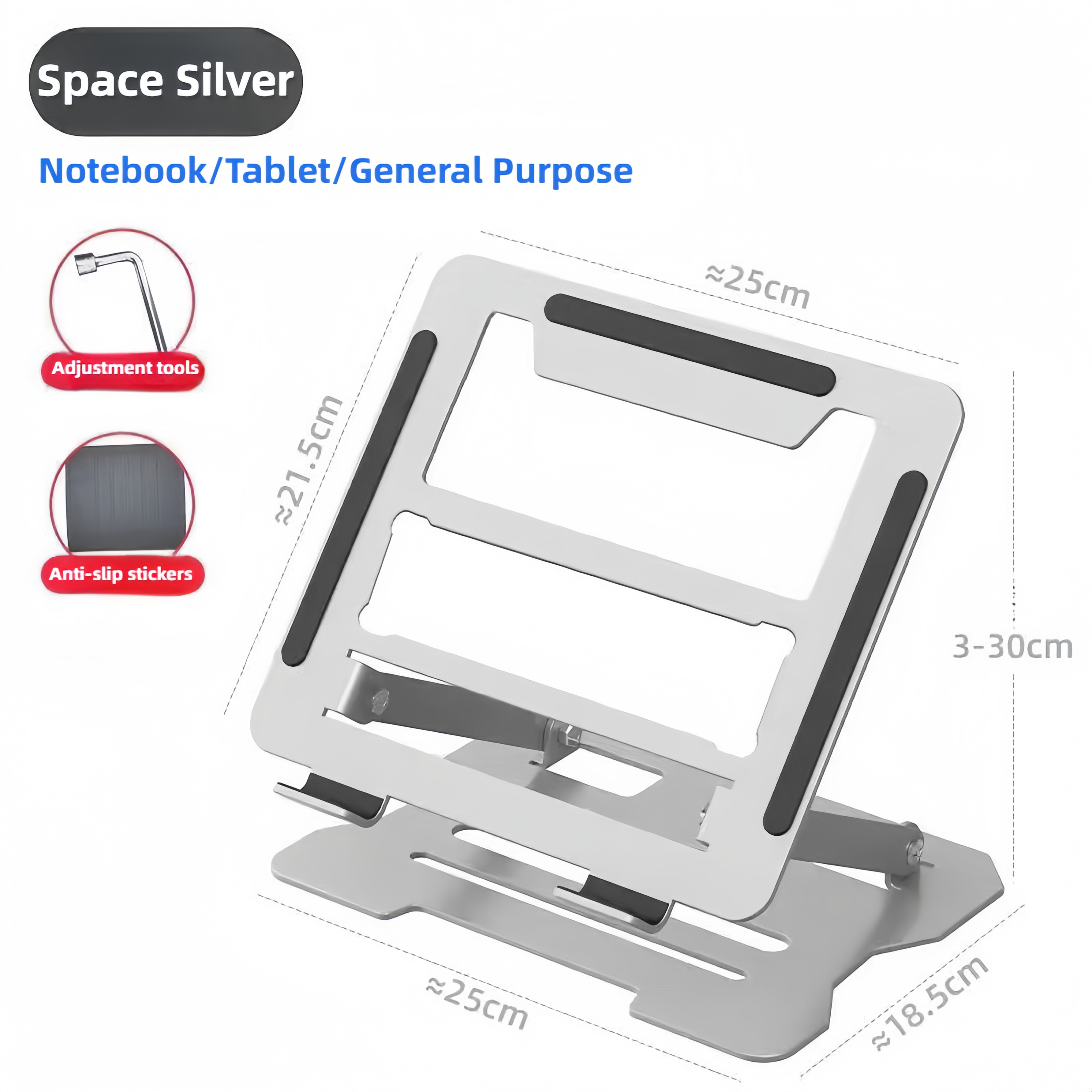 Laptop Stand Holder Adjustable Aluminum Laptop Stand Portable Foldable