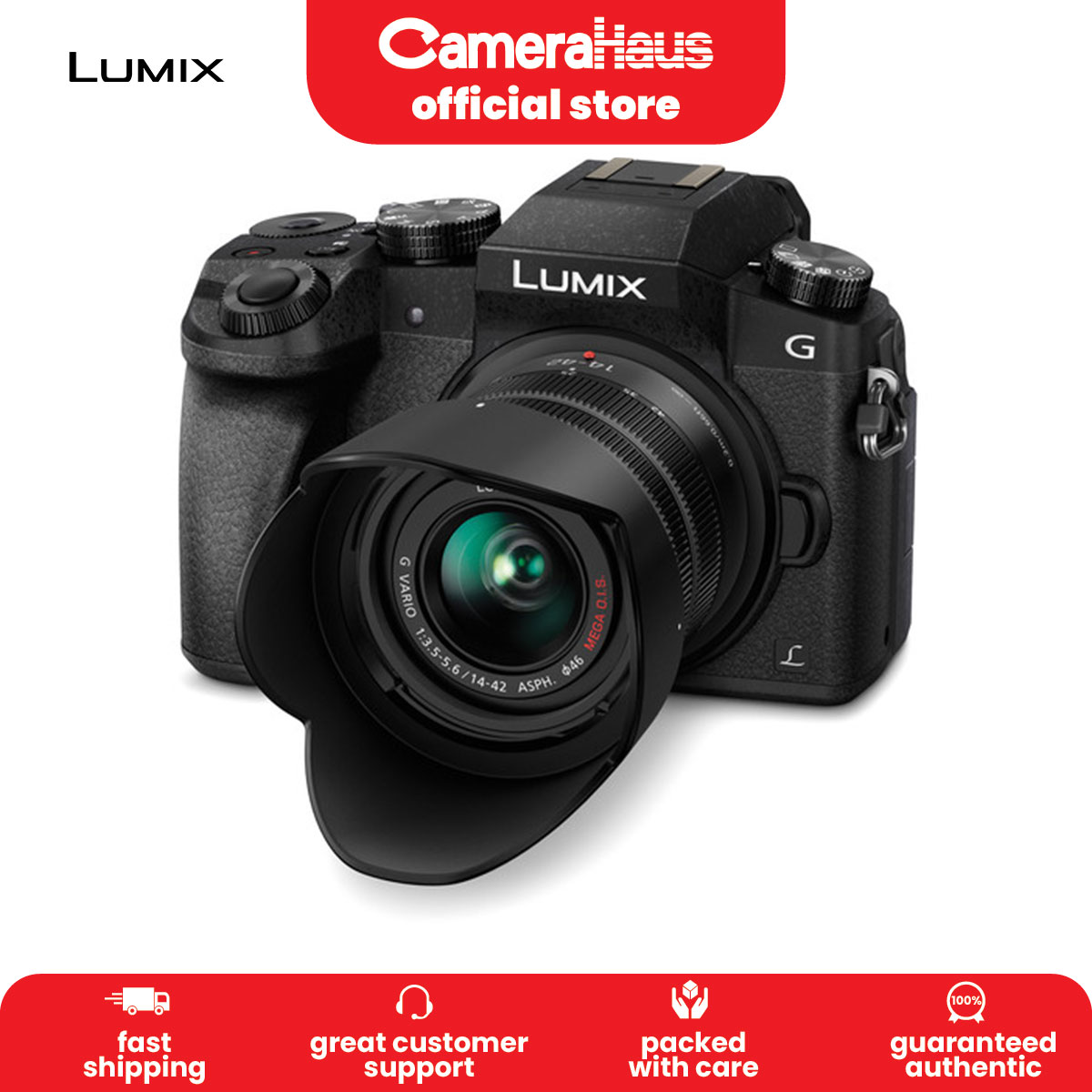 Lumix G7 Mirrorless Camera with 14-42mm Lens