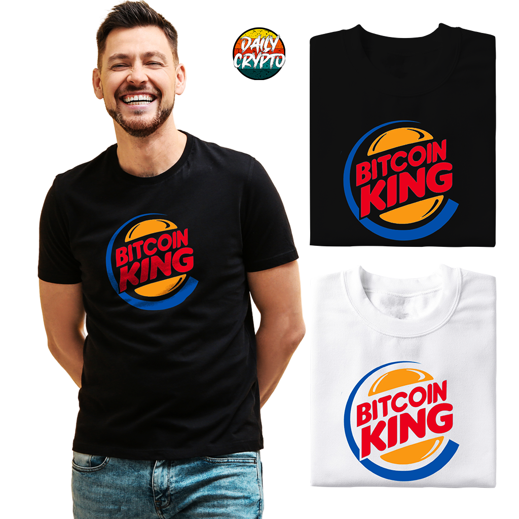 Daily Crypto Bitcoin King Burger King inspired shirt T-shirt roundneck  black and white cotton blend fro men and women CRYPTO shirt crypto currency  | Lazada PH