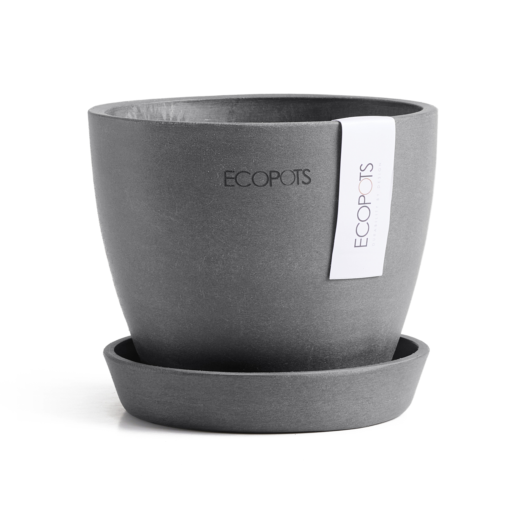 Ecopots Antwerp Mini 11 Vaso da fiori - L 11,1 cm x A 9,1 cm - Grigio scuro - Per interni ed esterni | Leroy Merlin