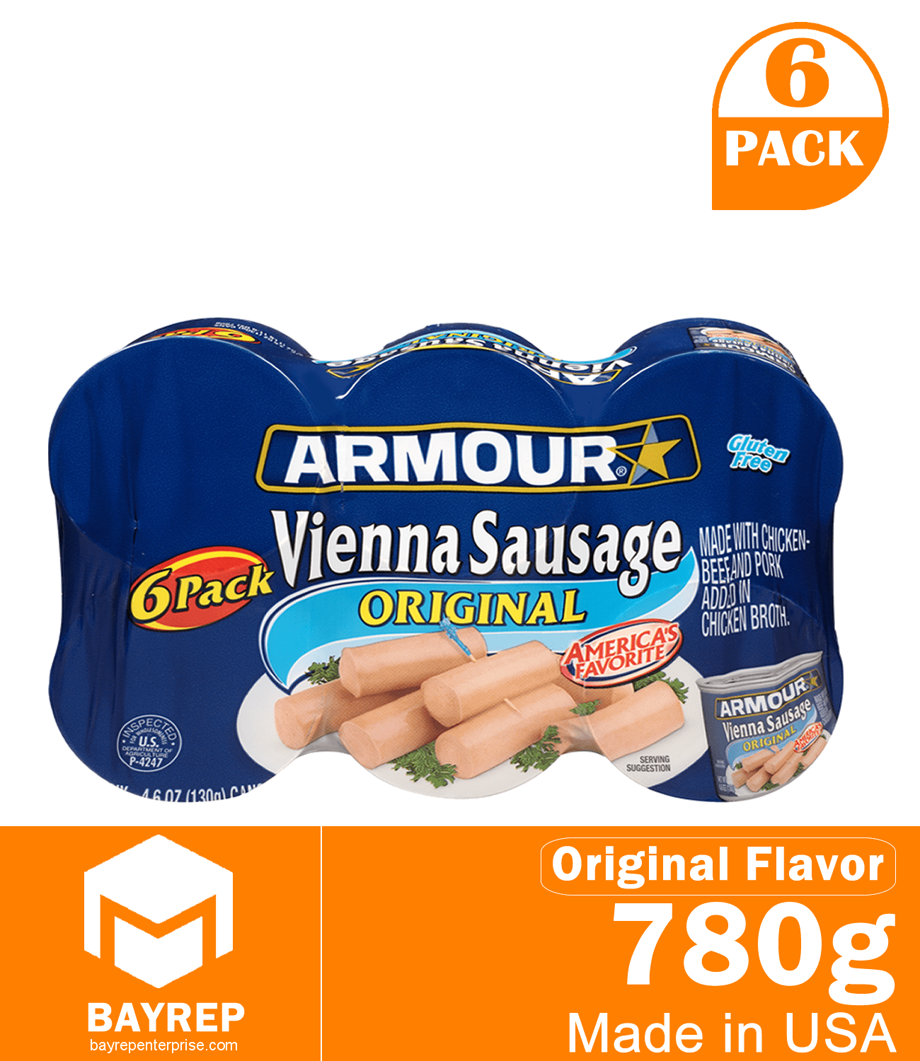 Armour Vienna Sausage Original Gluten Free 780g 6Pack Lazada PH