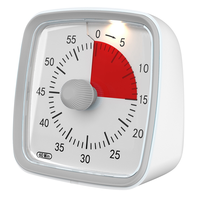 1 Piece 60-Minute Timer Classroom Classroom Timer Countdown Timer for Kids and Adults, Time Management Tool for Teaching Black