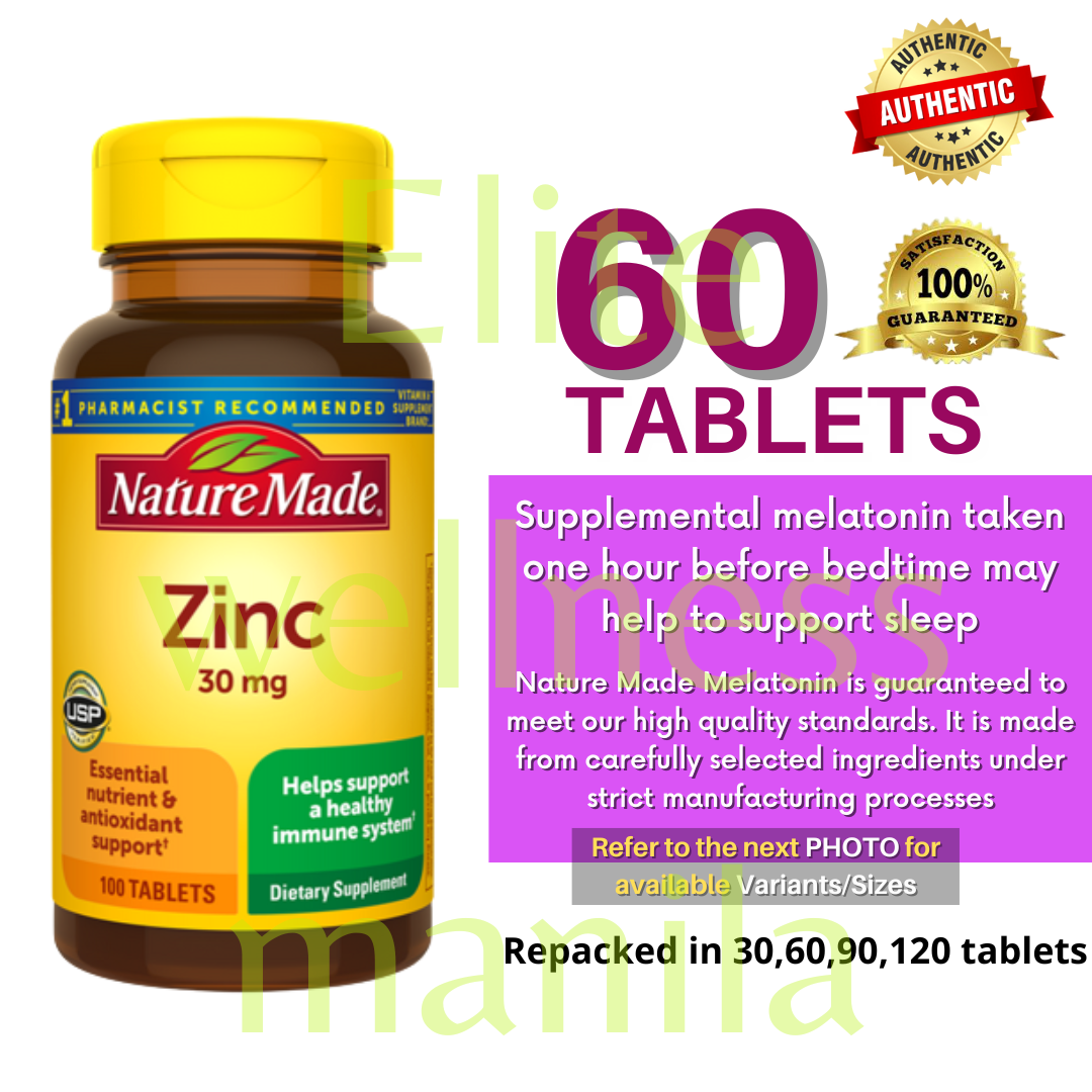 Nature Made Zinc 30 Mg Tablets – Immune Health Support – 100 Count Gluten-Free